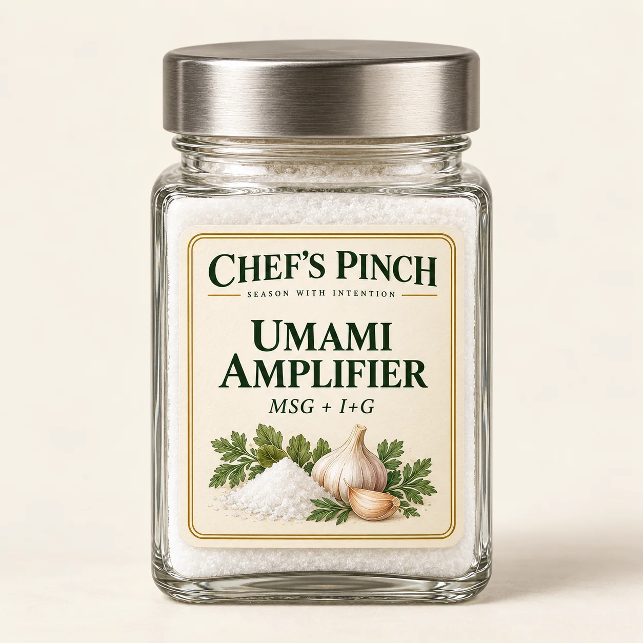 Umami Amplifier labeled bottle concept