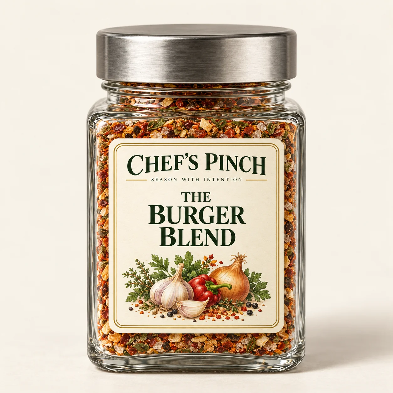 The Burger Blend labeled bottle concept