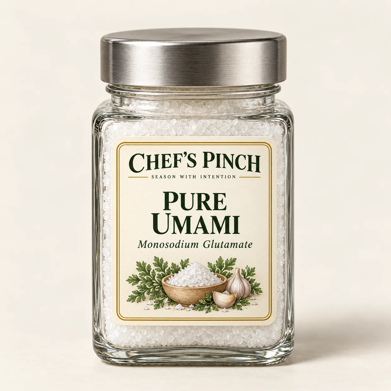 Pure Umami labeled bottle concept