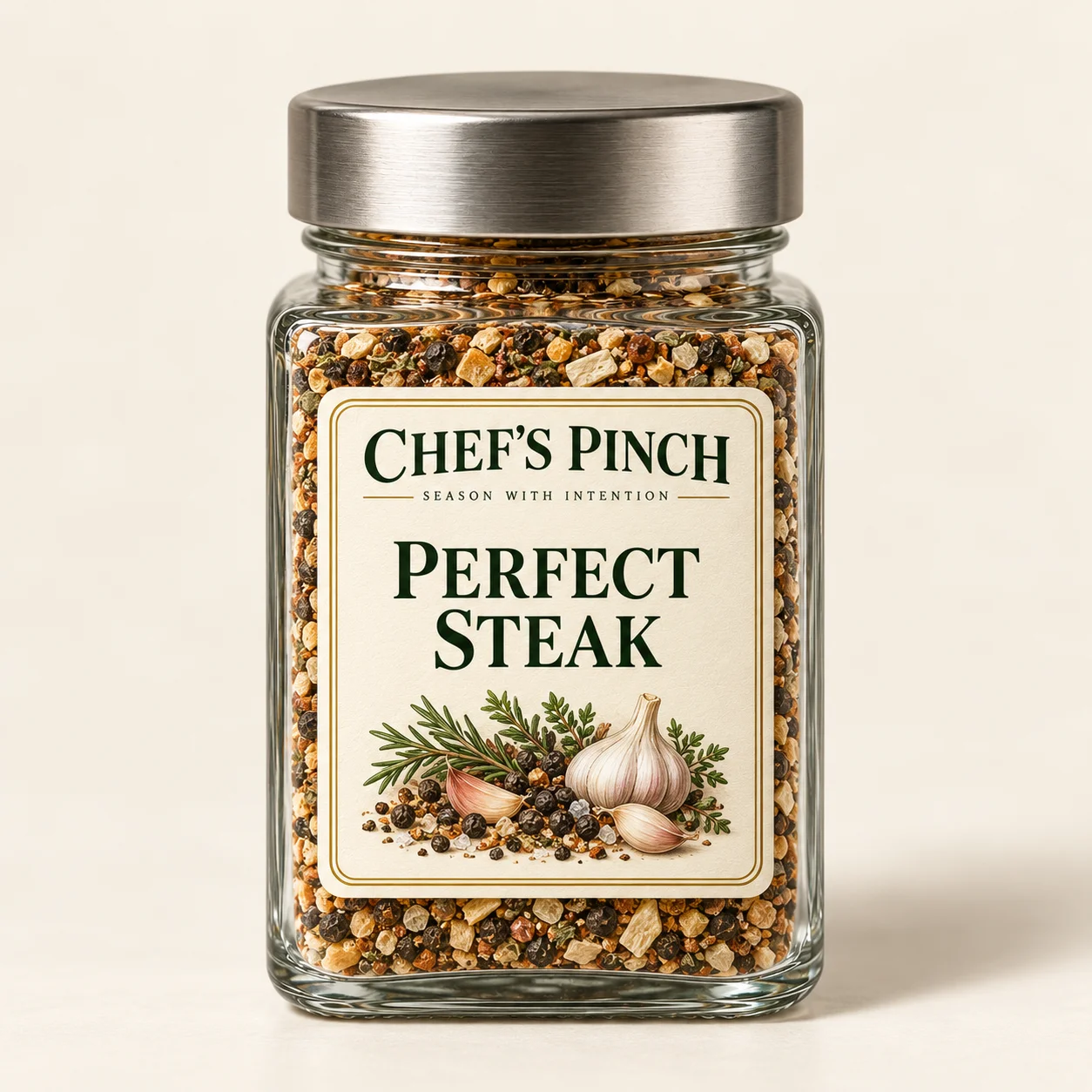 Perfect Steak labeled bottle concept
