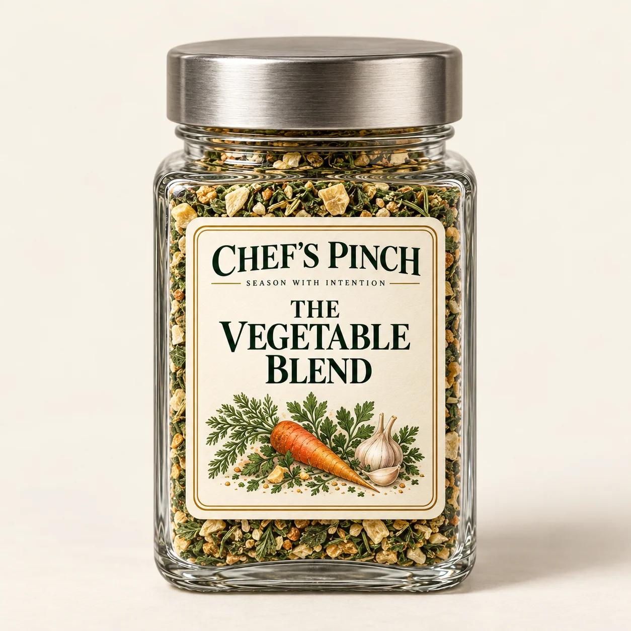 The Vegetable Blend labeled bottle concept